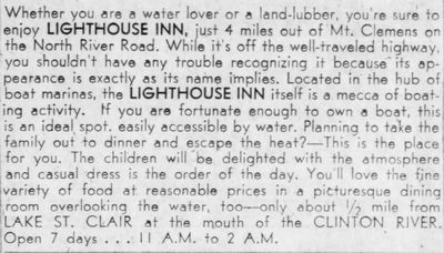 Lighthouse Inn - Jul 28 1961 Article